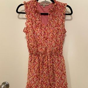 Floral midi dress, chiffon